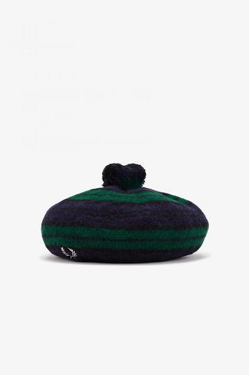 Dámské Klobouky Fred Perry Tam O Shanter Vlna Tmavě Zelene | CZ 1210WNBY